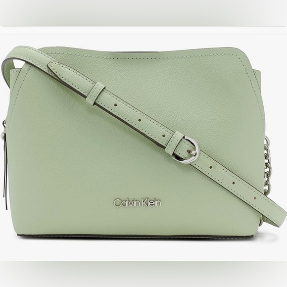 Calvin Klein Hailey Micro Pebble Triple Compartment  Crossbody - Picture 1 of 8